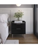 שידת לילה מעוצבת דגם לורין בגוון שחור