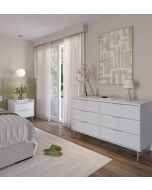 קומודה 6 מגירות בגוון לבן דגם שוהם