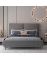 מיטה זוגית 160/200 עם ארגז מצעים דגם מליסה בגוון אפור