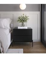 שידת לילה בגוון שחור דגם אמבר