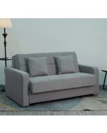 ספה מעוצבת נפתחת למיטה זוגית עם ארגז מצעים דגם מאיה בגוון אפור