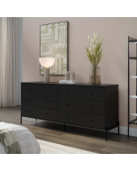 קומודה 6 מגירות בגוון שחור דגם ספיר