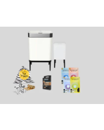 מארז Perfect פח 60 ליטר ופח 8 ליטר עם אביזרים צבע לבן