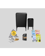 מארז Perfect פח 60 ליטר ופח 8 ליטר עם אביזרים צבע שחור מלא