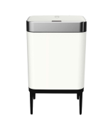 פח 60 ליטר לבן עם פח פנימי וחיישן עליון דגם FUTURE