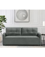 ספה מעוצבת נפתחת למיטה זוגית עם ארגז מצעים דגם ספידי בגוון אפור