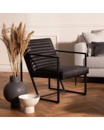 כורסא עור בגוון שחור דגם טורסו