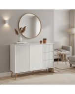 שידת קומודה דגם ברצלונה רוחב 135 ס"מ בגוון לבן